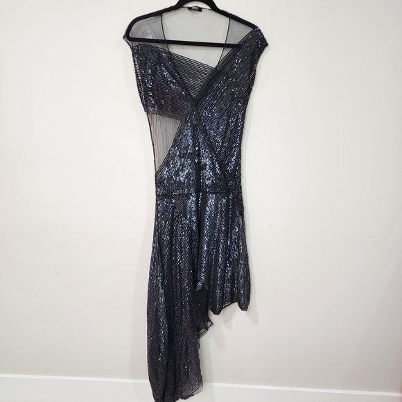 BOSS Hugo Boss vintage sequin asymmetrical gown dress - Picture 1 of 7